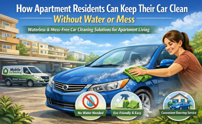 car cleaning without water in flats